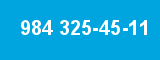984 325-45-11 984 325-45-11